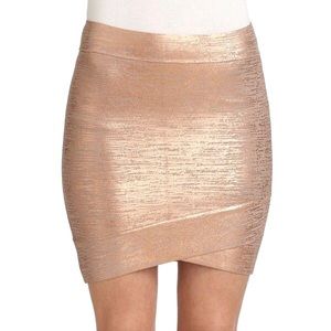 BCBG Silvie Pink Combo Foil Bandage Skirt